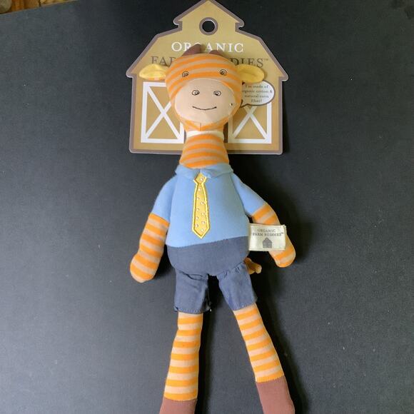 Organic Farm Buddies Plush Rattle Toy - George Giraffe 14" Plush Toy - NWT - Picture 1 of 6